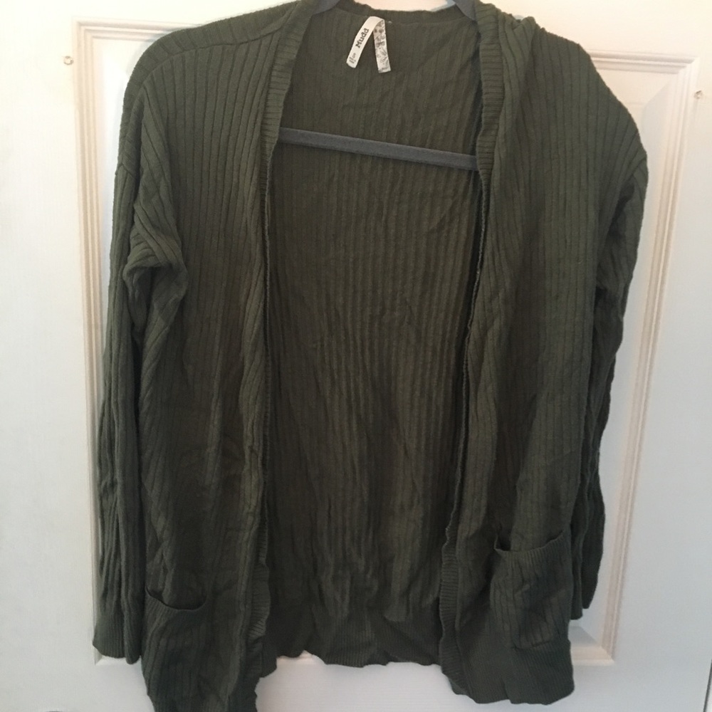 Army Green Cardigan